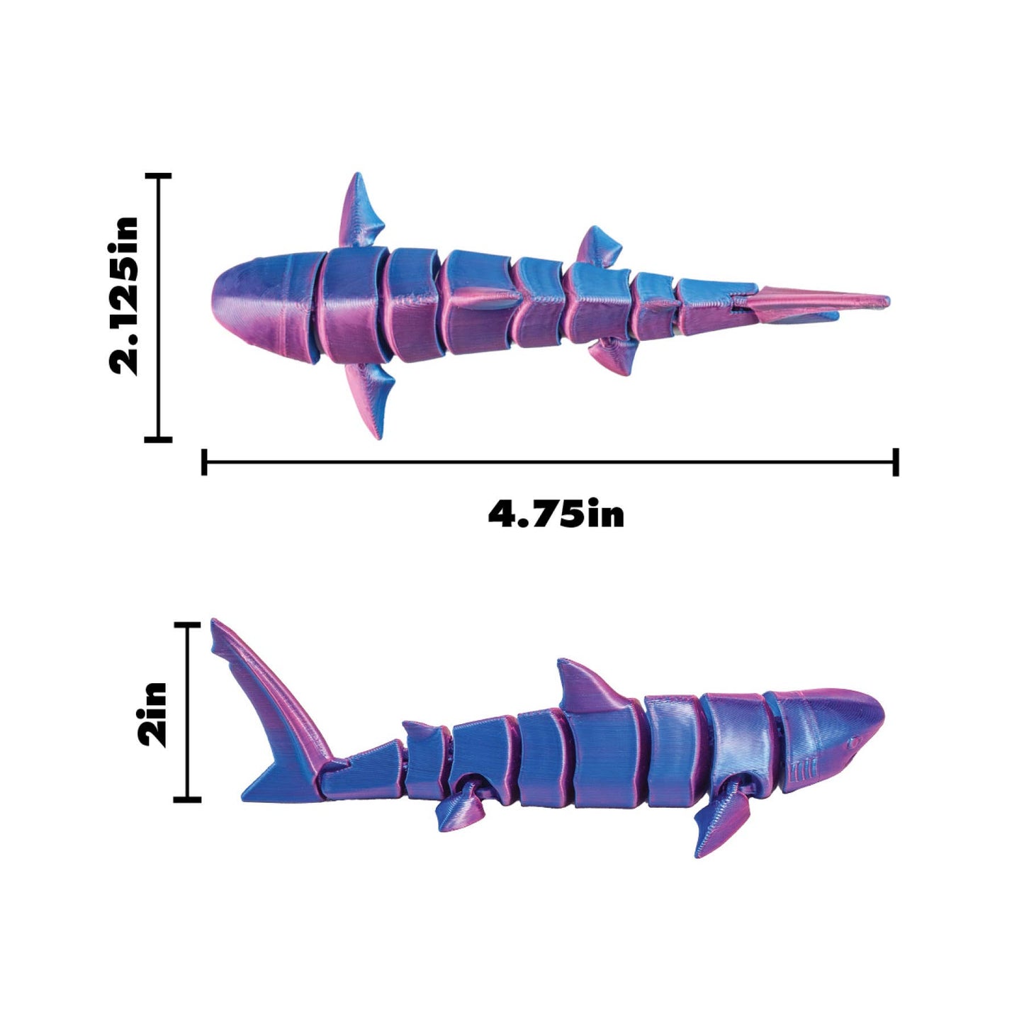 3D PRINTED SHARK FIDGET TOY 12/BOX