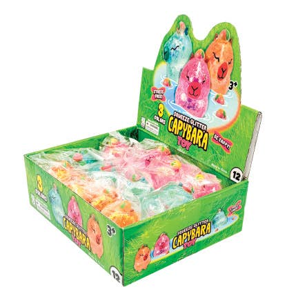 CAPYBARA GLITTER SQUEEZE TOY 12/DSP