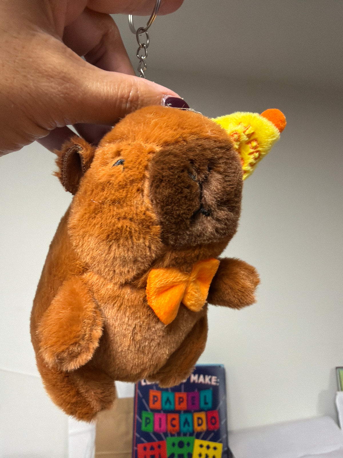 Capybara plush keychain