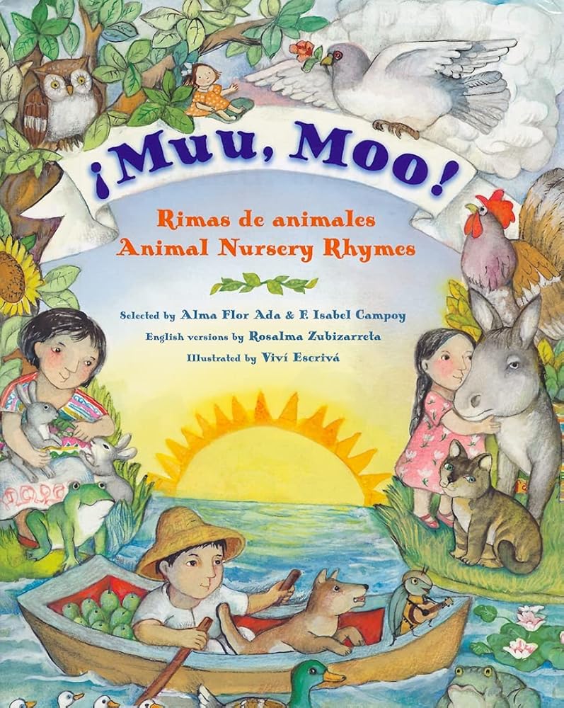 Muu, Moo! Rimas de animales/Animal Nursery Rhymes: Bilingual English-Spanish cover image