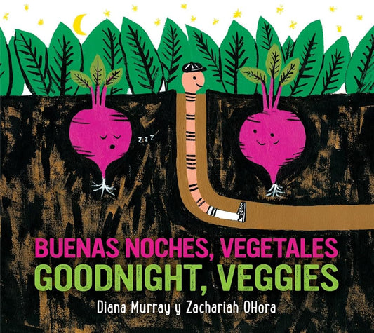 Goodnight, Veggies/Buenas noches, vegetales Board Book: Bilingual English-Spanish cover image