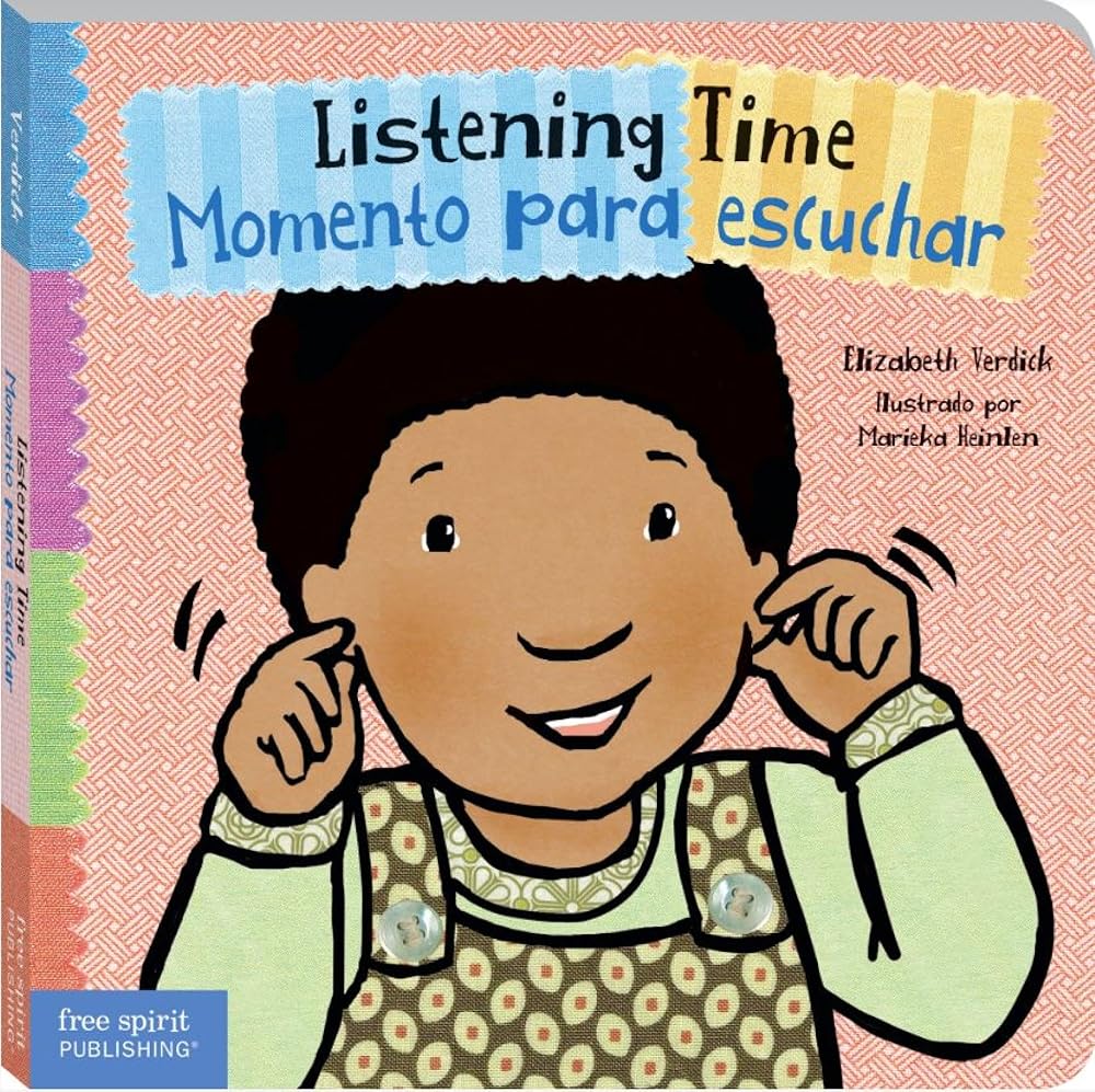 Listening Time / Momento para escuchar (Toddler Tools® Board Books) (Spanish and English Edition) cover image