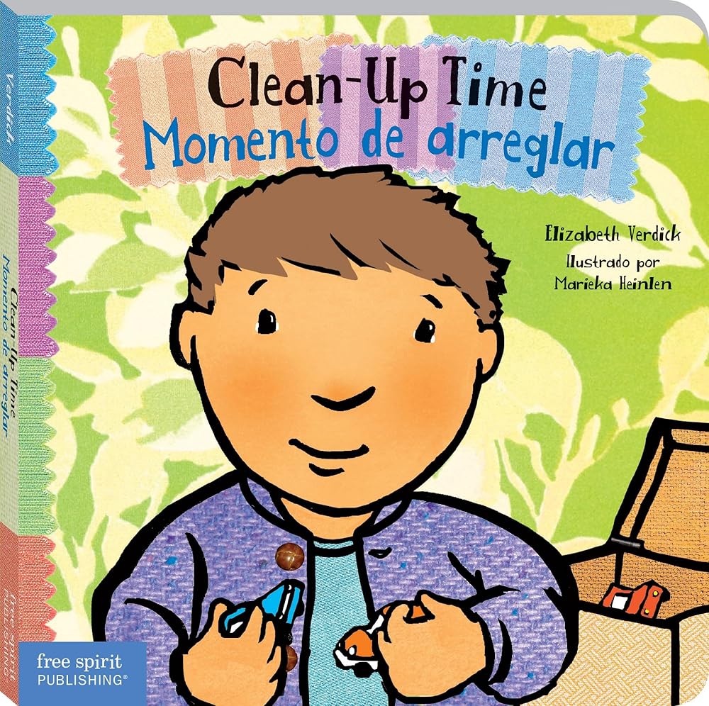 Clean-Up Time / Momento de arreglar (Toddler Tools® Board Books) (Spanish and English Edition) cover image