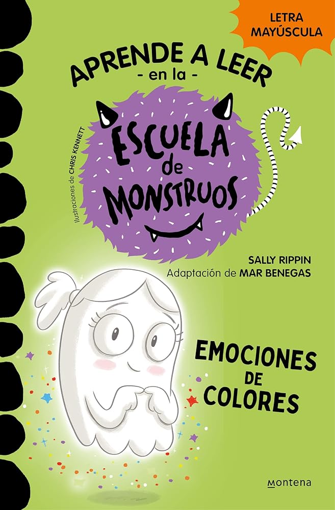 Aprender a leer en la Escuela de Monstruos 8 - Emociones de colores: En letra MAYÚSCULA (libros para niños a partir de 5 años) (Montena) cover image