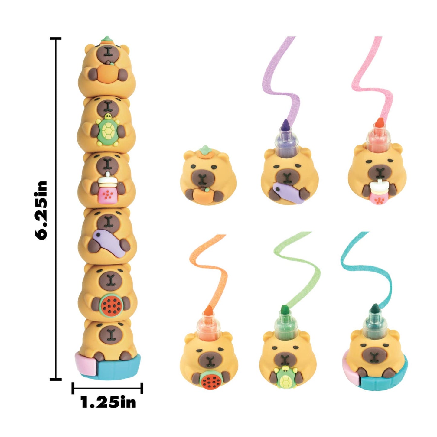 CAPYBARA STACKABLE HIGHLIGHTER    12/BAG