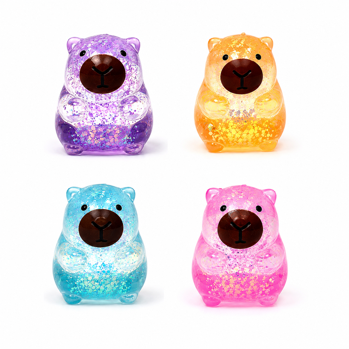 Capybara Glitter Stress Toy, Squishy Toys