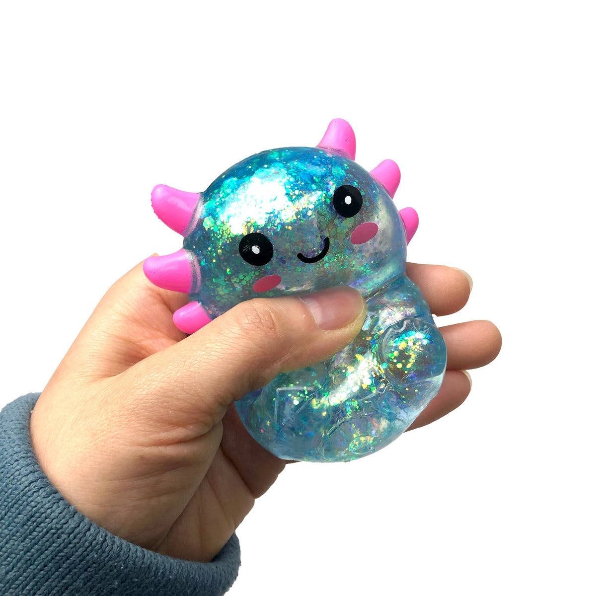 Axolotl Glitter Stress Toy, Squishy Toys - 12 Pcs